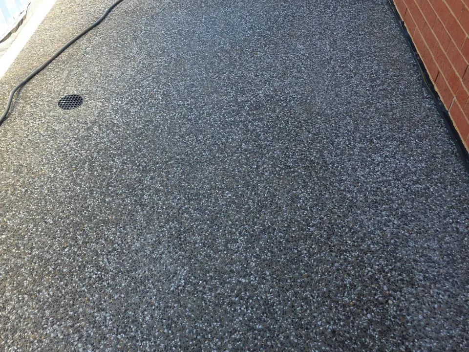 Exposed aggregate concrete completed by A and J Contractors in Clarence Gardens