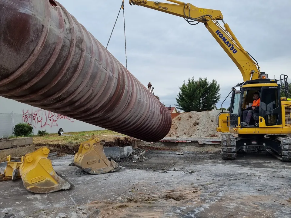 Underground storage tank removal carried out by A and J Contractors